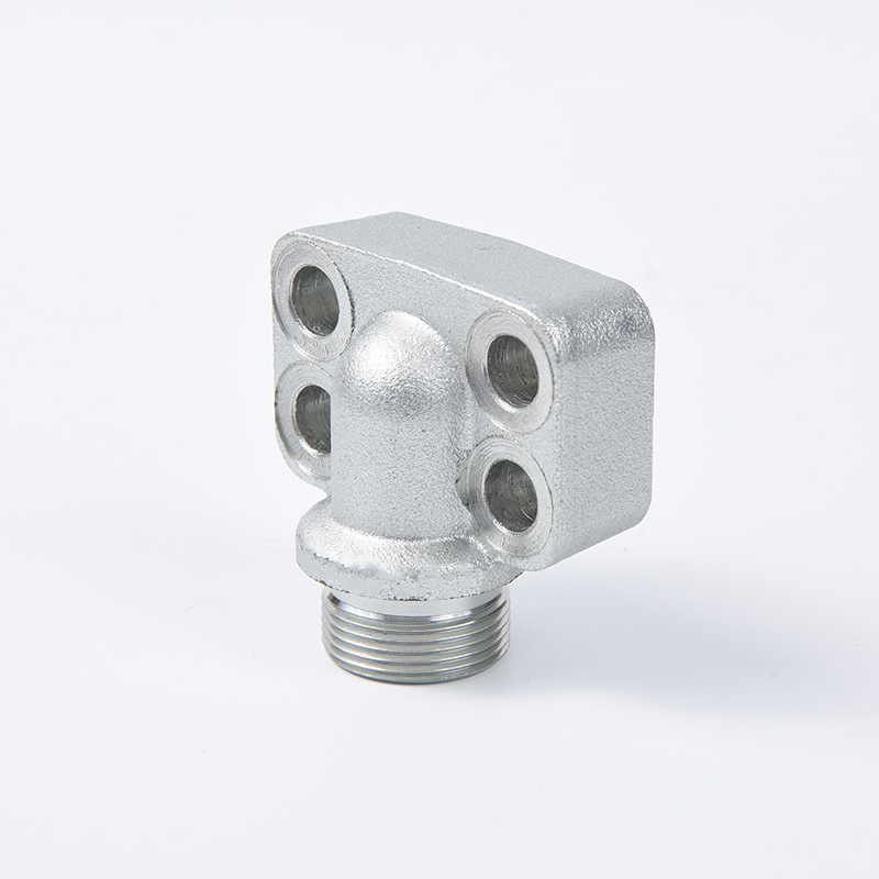 BGF 90° Feistiú flange elbow cearnach hiodrálach - nasc cón EO 24°